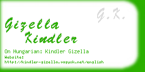 gizella kindler business card